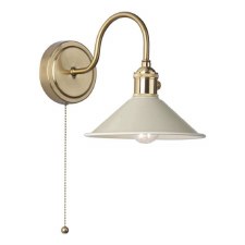 Hadano Wall Light Natural Brass & Matt Taupe Shades