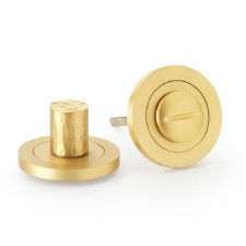 Hammered Turn & Release Satin Brass