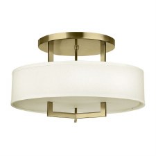 Hinkley Hampton Semi Flush Light Brushed Brass