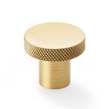 Hanover Knurled Cupboard Knob 30mm Satin Brass