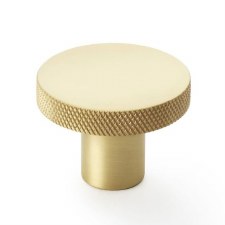 Hanover Knurled Cupboard Knob 38mm Satin Brass