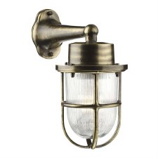 David Hunt Harbour Outdoor Wall Light Antique Brass IP64