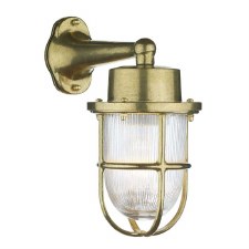 David Hunt Harbour Outdoor Wall Light Natural Brass IP64