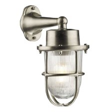 David Hunt Harbour Outdoor Wall Light Nickel IP64