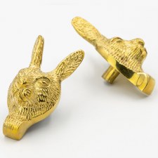 Hare Cupboard Knob Brass