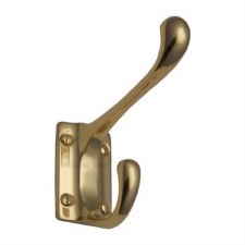 Heritage Hat & Coat Hook V1056 Polished Brass