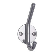 Heritage Hat & Coat Hook V1050 Polished Chrome - Broughtons Lighting &  Ironmongery