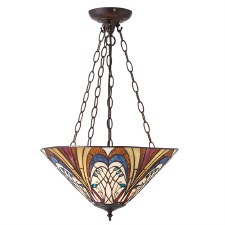 Interiors 1900 Hector Tiffany Medium Inverted Pendant 70750 Interiors 1900 Hector Tiffany Medium Inverted Pendant 70750