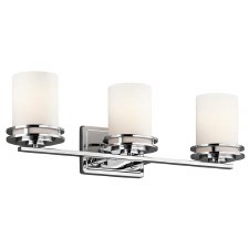 Kichler Hendrik Bathroom Wall 3 Light Polished Chrome