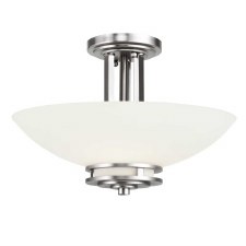 Kichler Hendrik Semi Flush Bathroom Ceiling Light Polished Chrome