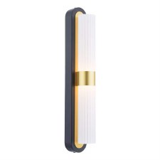 Hessel Double Wall Light Matt Black & Gold