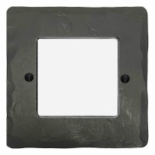 Hand Forged Plate for Modular Electrical Components 50x50mm Anthracite