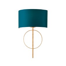 Highcliffe Wall Light Antique Gold Leaf & Teal Shade