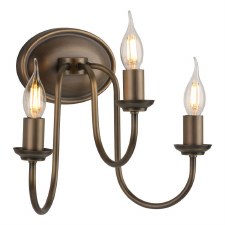 David Hunt Highgrove Triple Wall Light Antique Brass