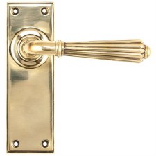 From The Anvil Hinton Latch Set Door Handle Aged Brass
