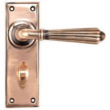 From The Anvil Hinton Bathroom Set Door Handle Polished Bronze From The Anvil Hinton Bathroom Set Door Handle Polished Bronze