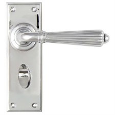 From The Anvil Hinton Bathroom Set Door Handle Polished Chrome