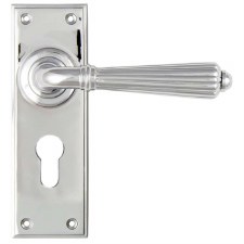 From The Anvil Hinton Euro Set Door Handle Polished Chrome