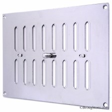 Hit and Miss Air Vent 12" x 9" Polished Chrome