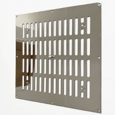 Hit and Miss Air Vent 12" x 12" Polished Stainless Steel