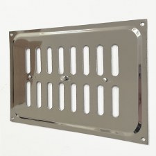 Hit and Miss Air Vent 9.5" x 6.5" Polished Stainless Steel