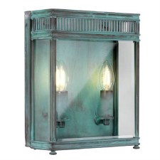 Elstead Holborn Large Outdoor Wall Light Verdigris