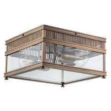 Elstead Holborn Flush Ceiling Light Dark Bronze