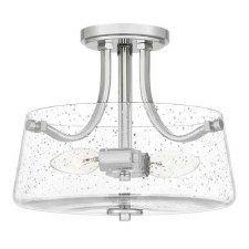 Quoizel Hollister Semi Flush Ceiling Light Polished Nickel Quoizel Hollister Semi Flush Ceiling Light Polished Nickel