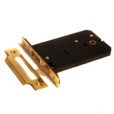 5 Lever Horizontal Mortice Lock G5011 5" Polished Brass Unlacquered