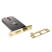 Horizontal 3 Lever Sashlock 6" Polished Brass Lacquered