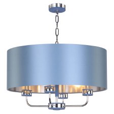 David Hunt Hunter 4 Light Pendant Chrome & Bespoke Shade