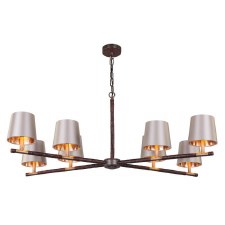 David Hunt Hunter 8 Light Pendant Butter Brass & Bespoke Shade