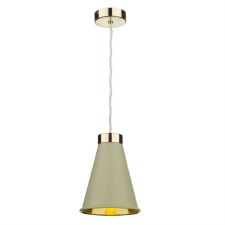 David Hunt Hyde Single Pendant Polished Brass with Pebble Shades