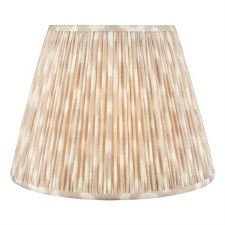 Ikat Cotton Drum Shade 40cm Taupe