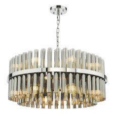 Imani 16 Light Chandelier Natural Brass & Champagne Glass