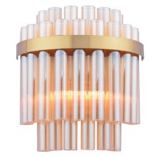 Imani Double Flush Wall Light Natural Brass