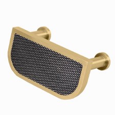 Finesse Immix Knurled Cup Pull Handle Pewter & Antique Gold Finesse Immix Knurled Cup Pull Handle Pewter & Antique Gold