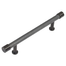 Finesse Immix Knurled Cabinet Pull Handle 128mm Pewter & Black