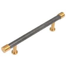 Finesse Immix Spiral Cabinet Pull Handle 128mm Pewter & Antique Gold