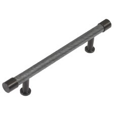 Finesse Immix Spiral Cabinet Pull Handle 128mm Pewter & Black