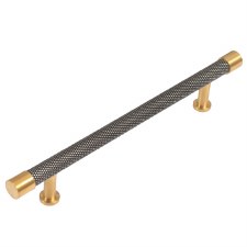 Finesse Immix Knurled Cabinet Pull Handle 160mm Pewter & Antique Gold