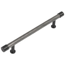 Finesse Immix Spiral Cabinet Pull Handle 160mm Pewter & Black