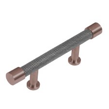 Finesse Immix Knurled Cabinet Pull Handle 64mm Pewter & Bronze
