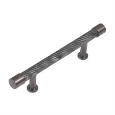 Finesse Immix Knurled Cabinet Pull Handle 96mm Pewter & Graphite