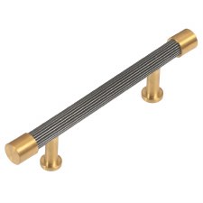 Finesse Immix Reeded Cabinet Pull Handle 96mm Pewter & Antique Gold