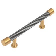 Finesse Immix Spiral Cabinet Pull Handle 96mm Pewter & Antique Gold Finesse Immix Spiral Cabinet Pull Handle 96mm Pewter & Antique Gold