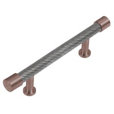 Finesse Immix Spiral Cabinet Pull Handle 96mm Pewter & Bronze