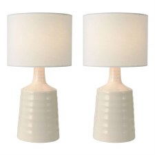 Inci Twin Pack Table Lamps Cream
