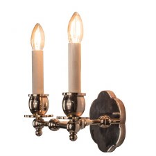 India Rose Double Wall Light Polished Brass Lacquered