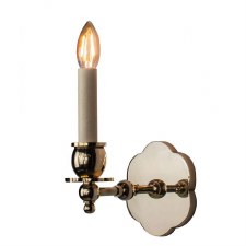 India Rose Wall Light Polished Brass Lacquered